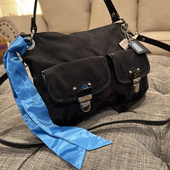 Coach Bag Signature Logo Satchel - Picture 3 of 17